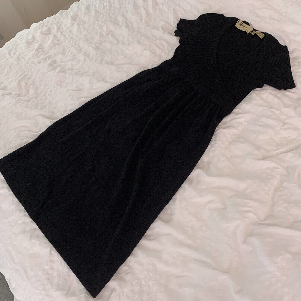 Vintage Goldworm Black Wool Sweater Dress sz Small - Picture 6 of 12